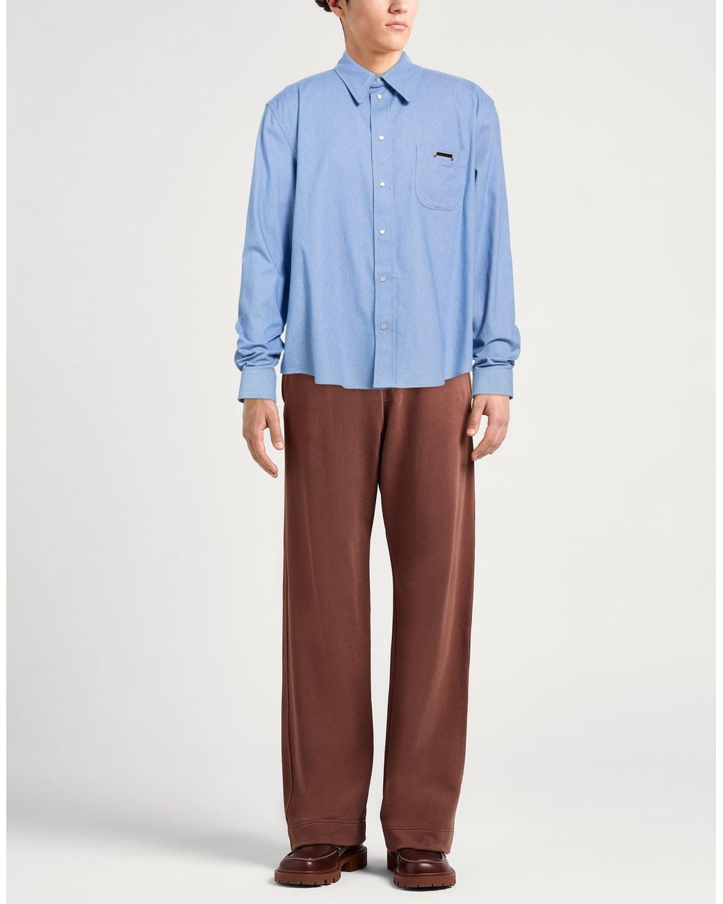Marni Blue Light Denim Shirt Cotton for men