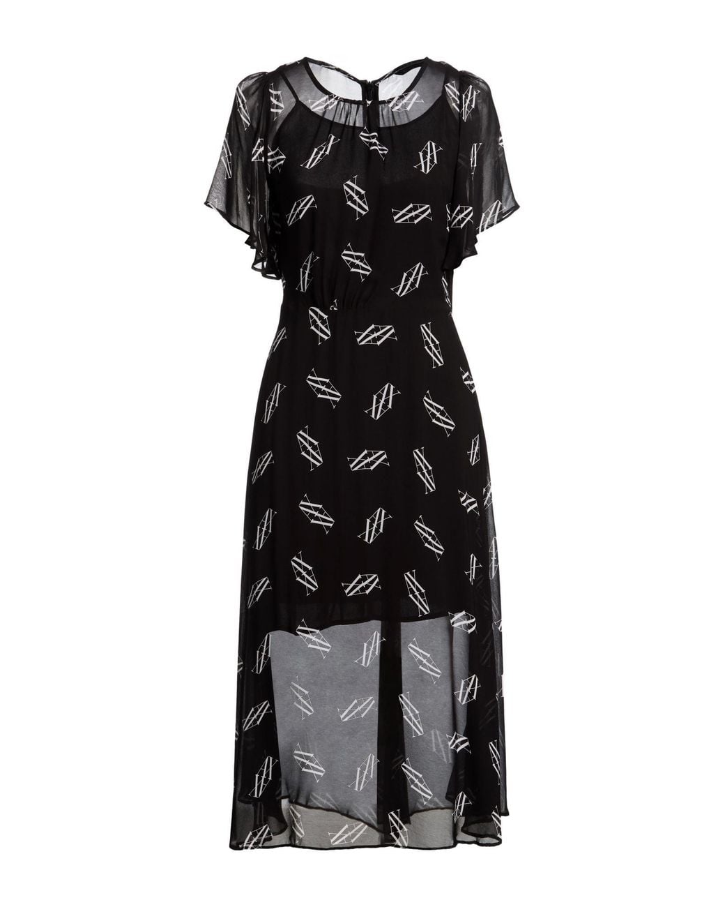 ARMANI EXCHANGE Black Midi Dress