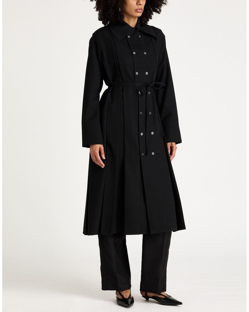 Jil Sander Black Coat Wool