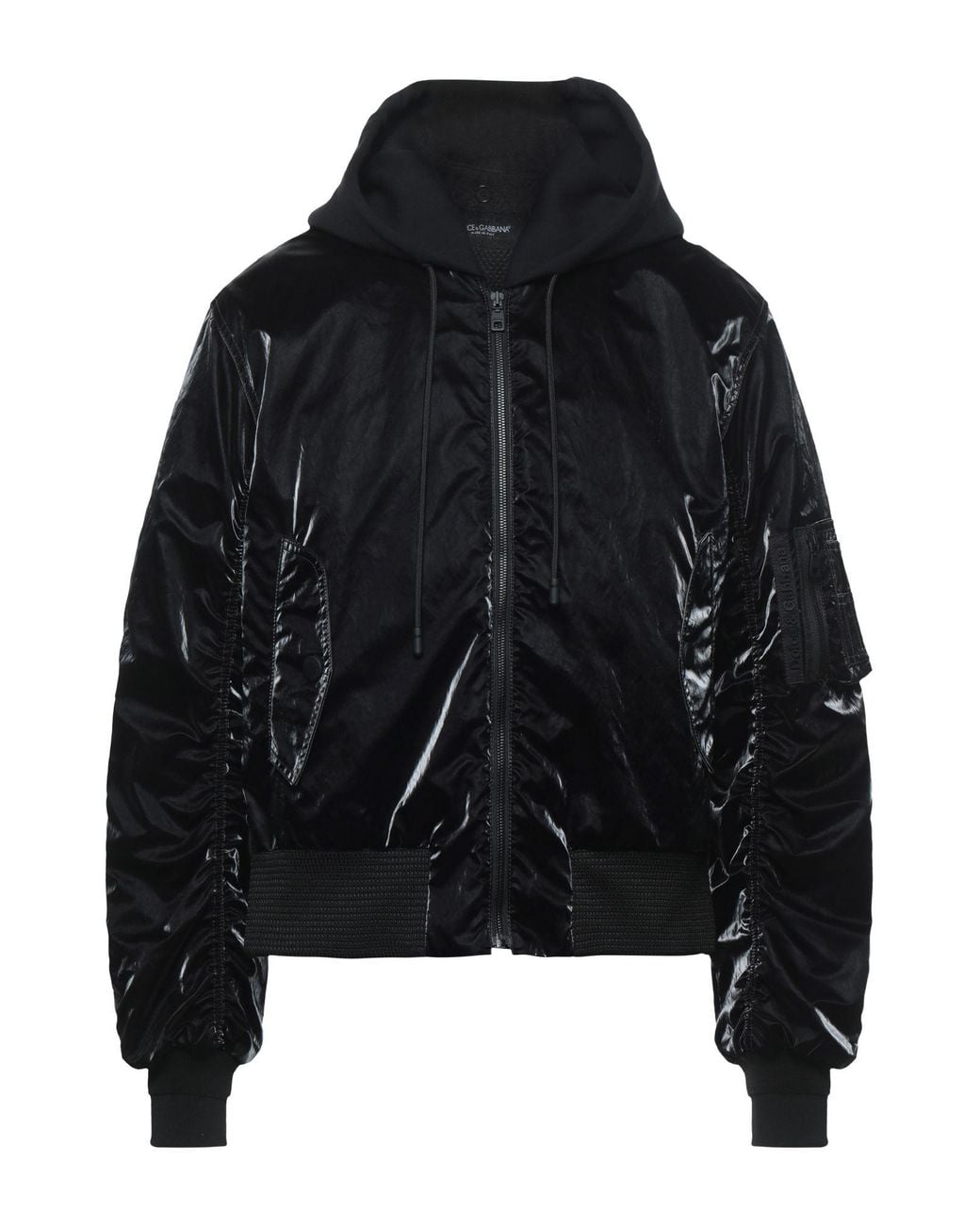 Dolce & Gabbana Black Jacket Polyamide, Cotton, Polyester for men