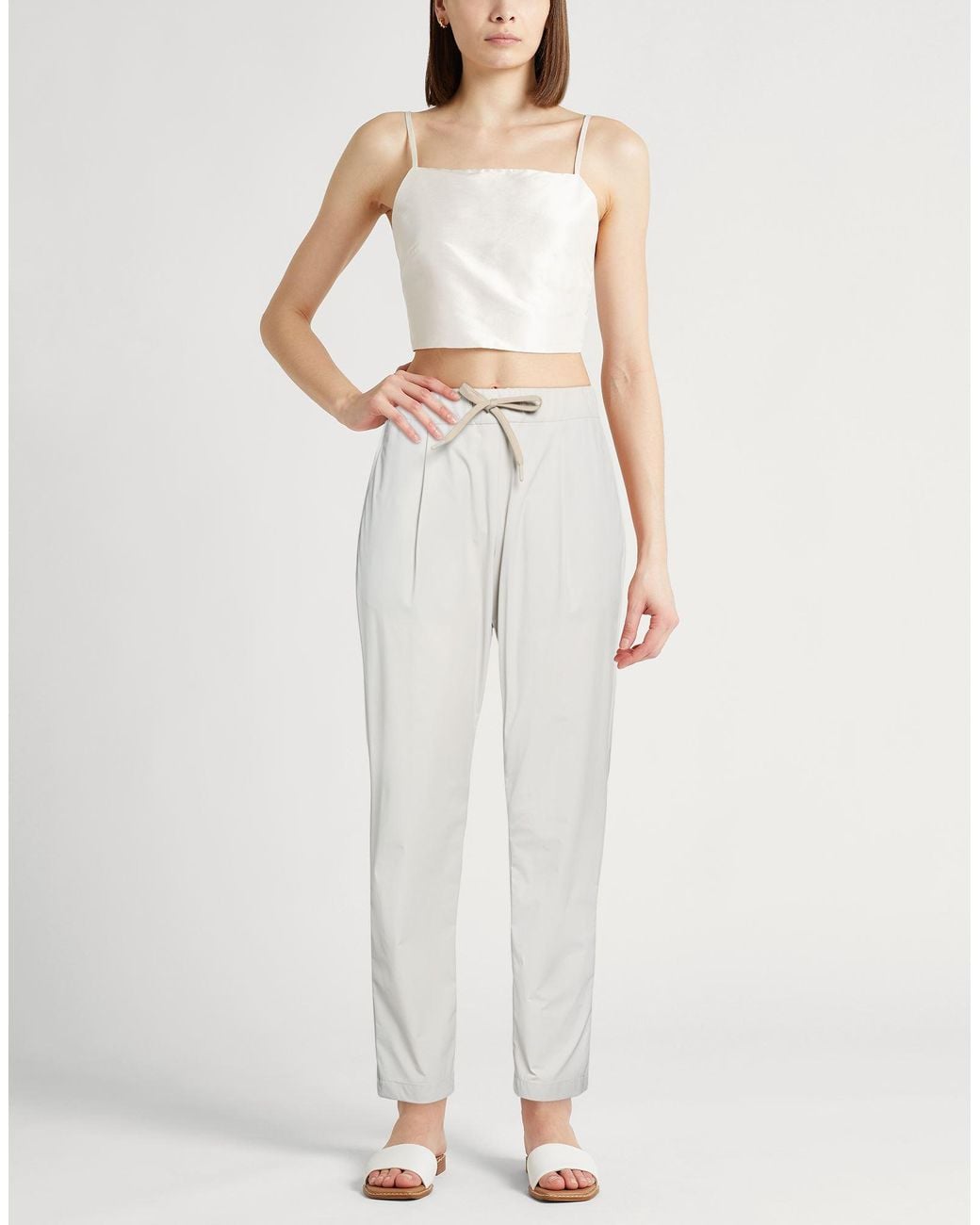 Herno White Light Pants Polyamide, Elastane