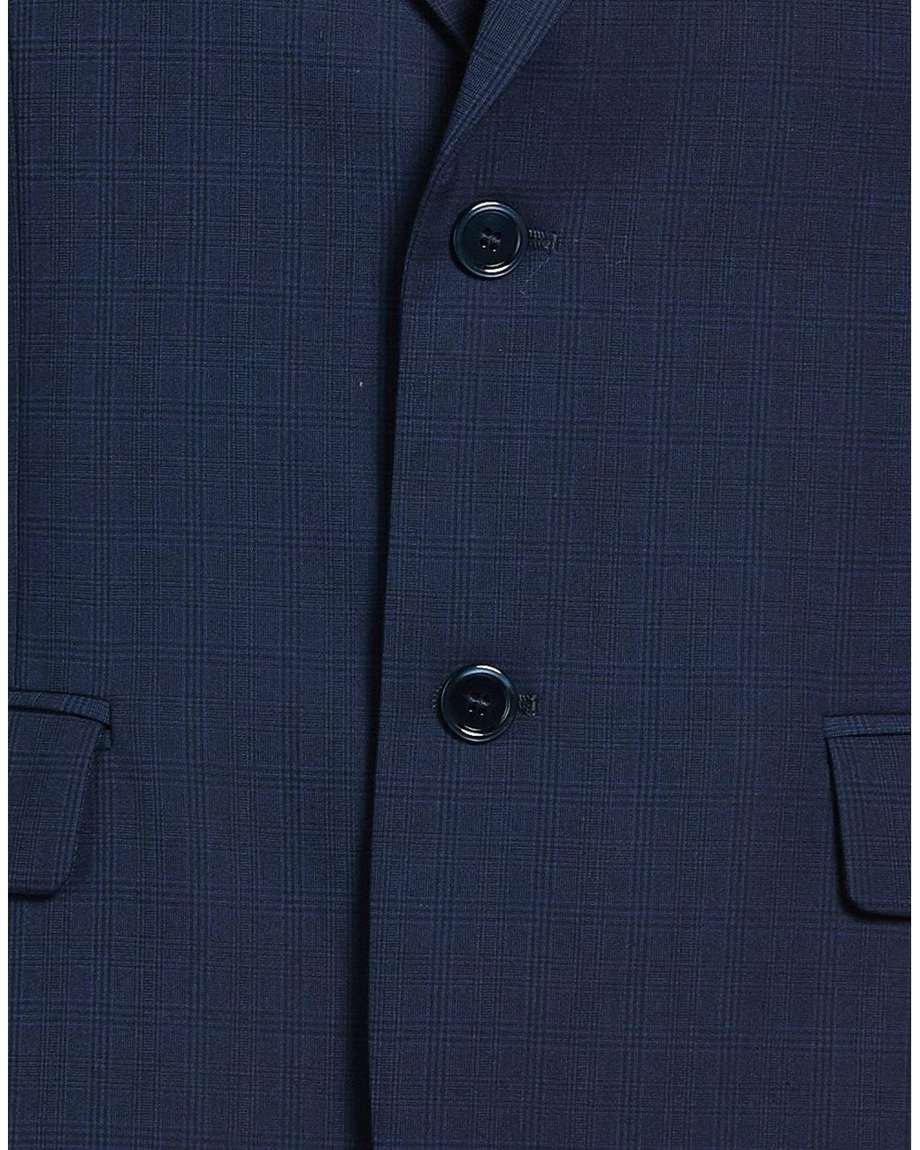 Daniele Alessandrini Blue Blazer Polyester, Viscose, Elastane for men