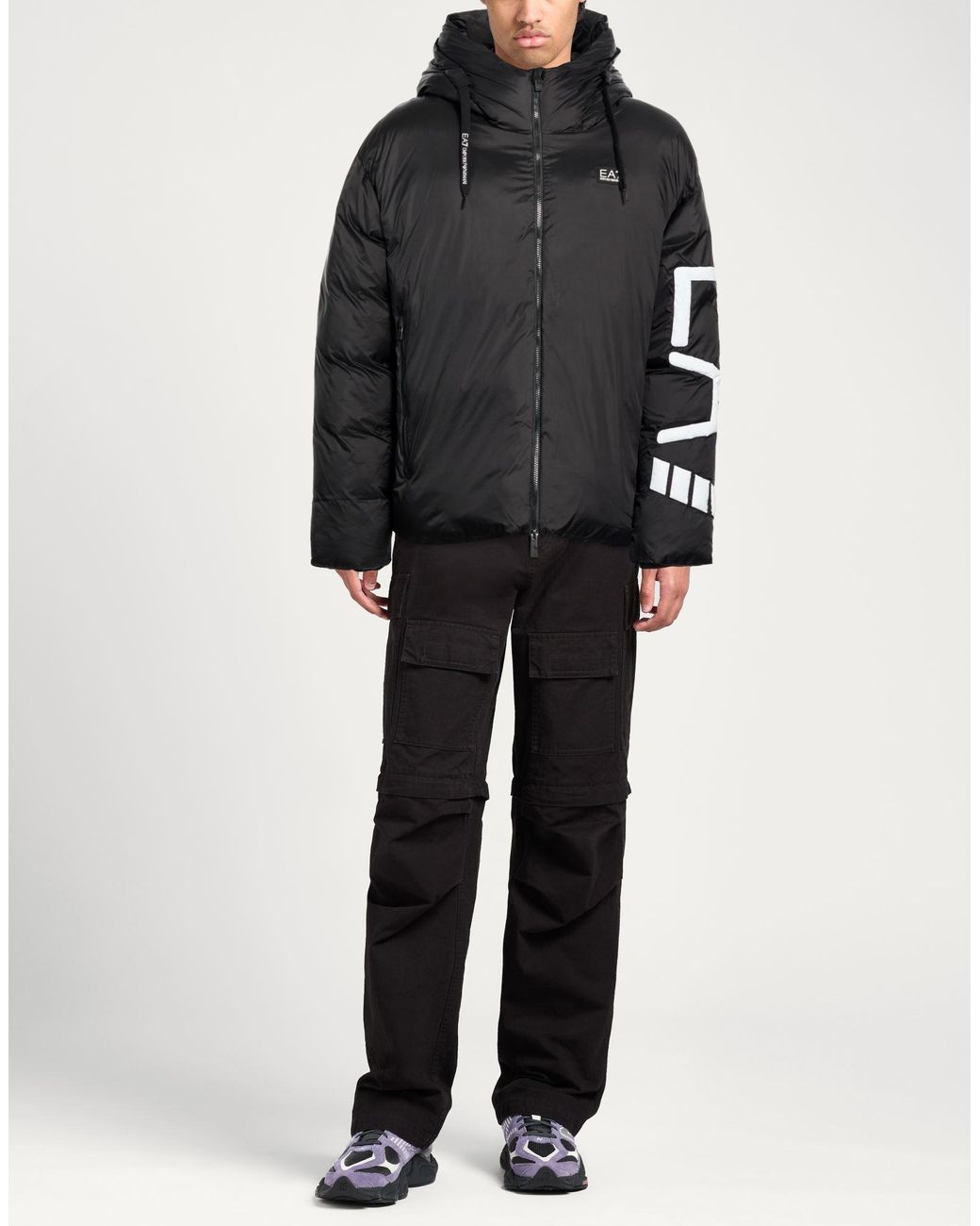 EA7 Black Puffers for men