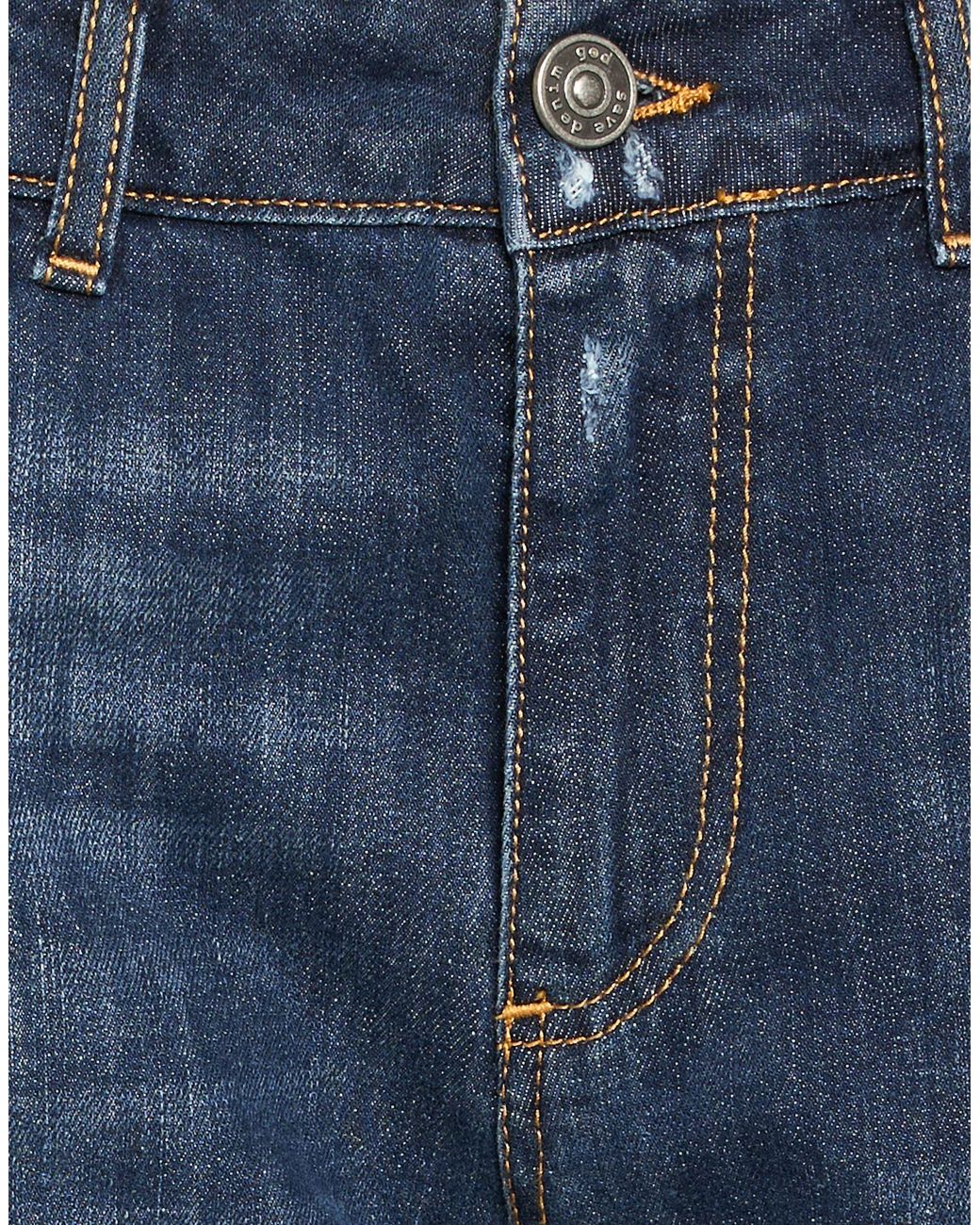 God Save Denim Blue Jeans Cotton, Elastane