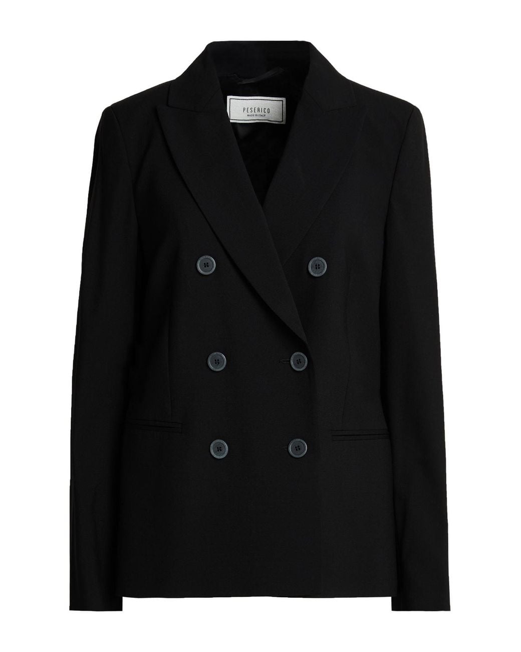 Peserico Black Blazer Virgin Wool, Elastane