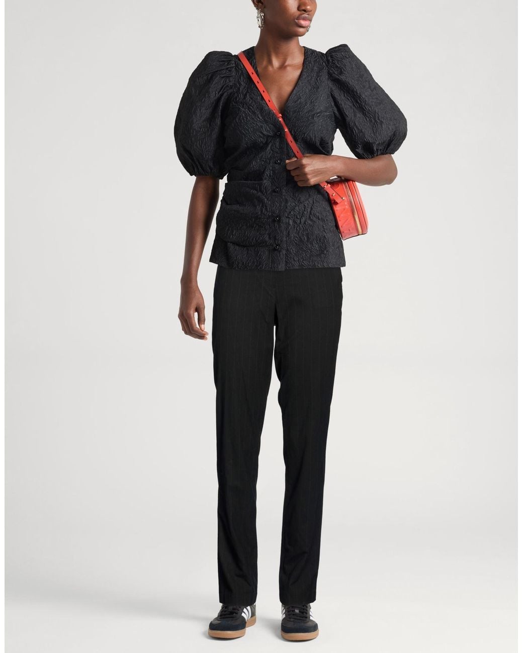Manila Grace Black Pants Polyester, Viscose, Elastane