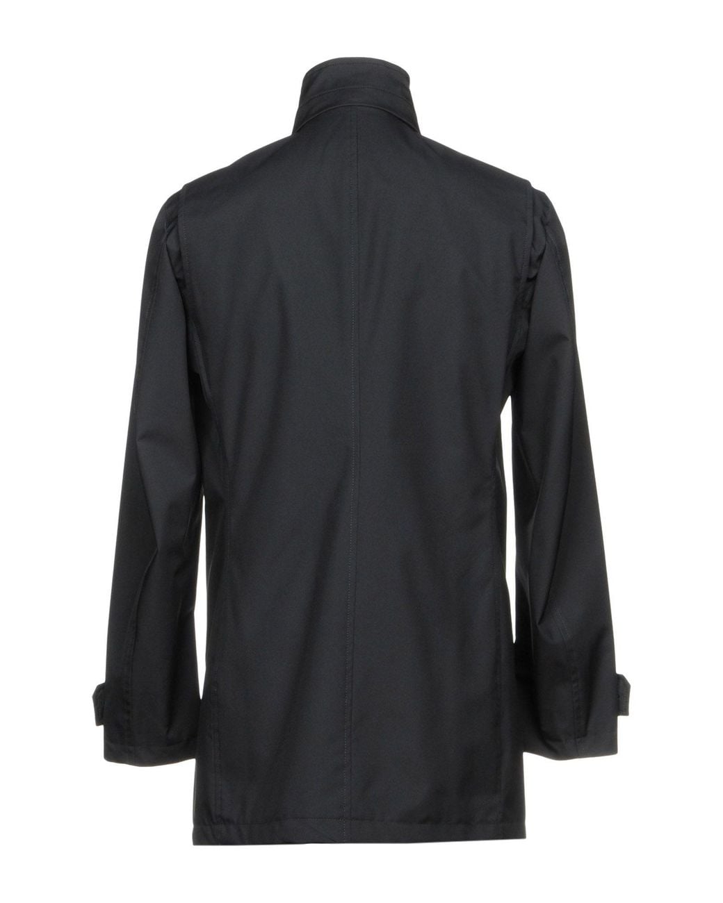 Moorer Black Midnight Overcoat & Trench Coat Polyester for men
