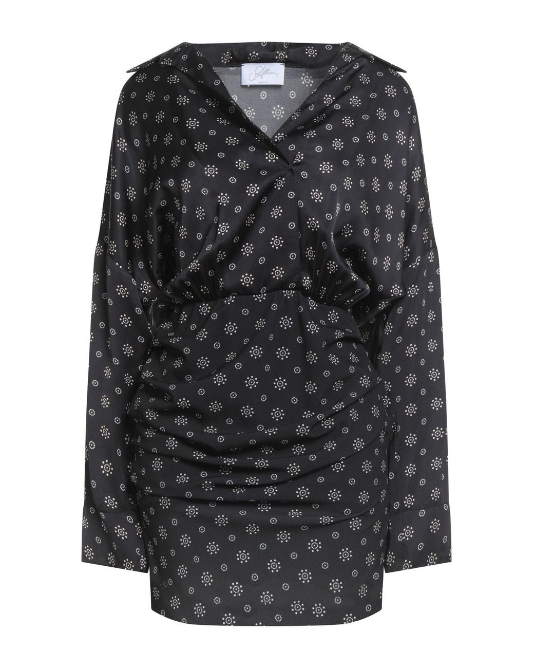 Soallure Black Mini Dress Viscose, Polyester