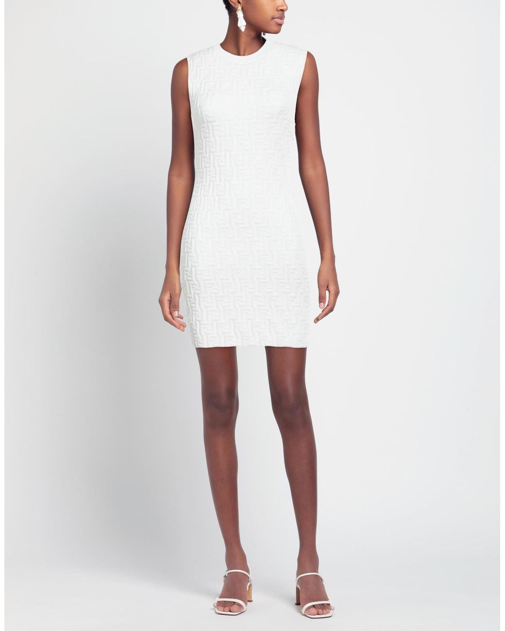 ワンピース Fendi TUNIC STYLE SHORT DRESS Fendi Short Dress in White | Lyst