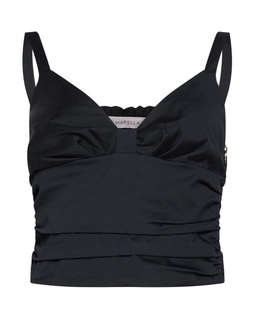 Marella Black Midnight Top Cotton, Polyamide, Elastane