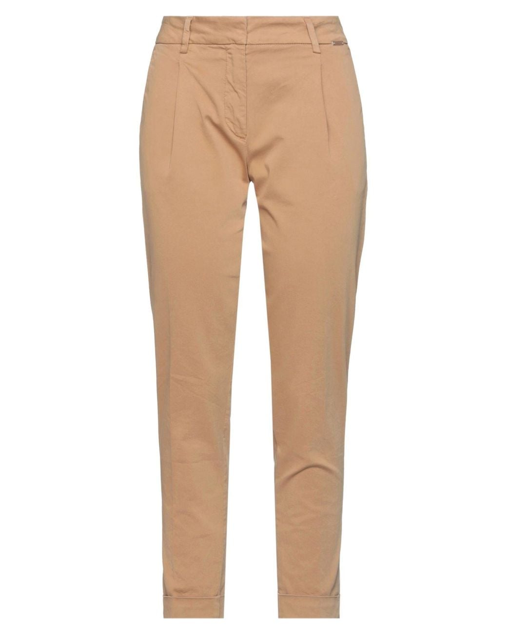 Teleria Zed Natural Camel Pants Cotton, Elastane