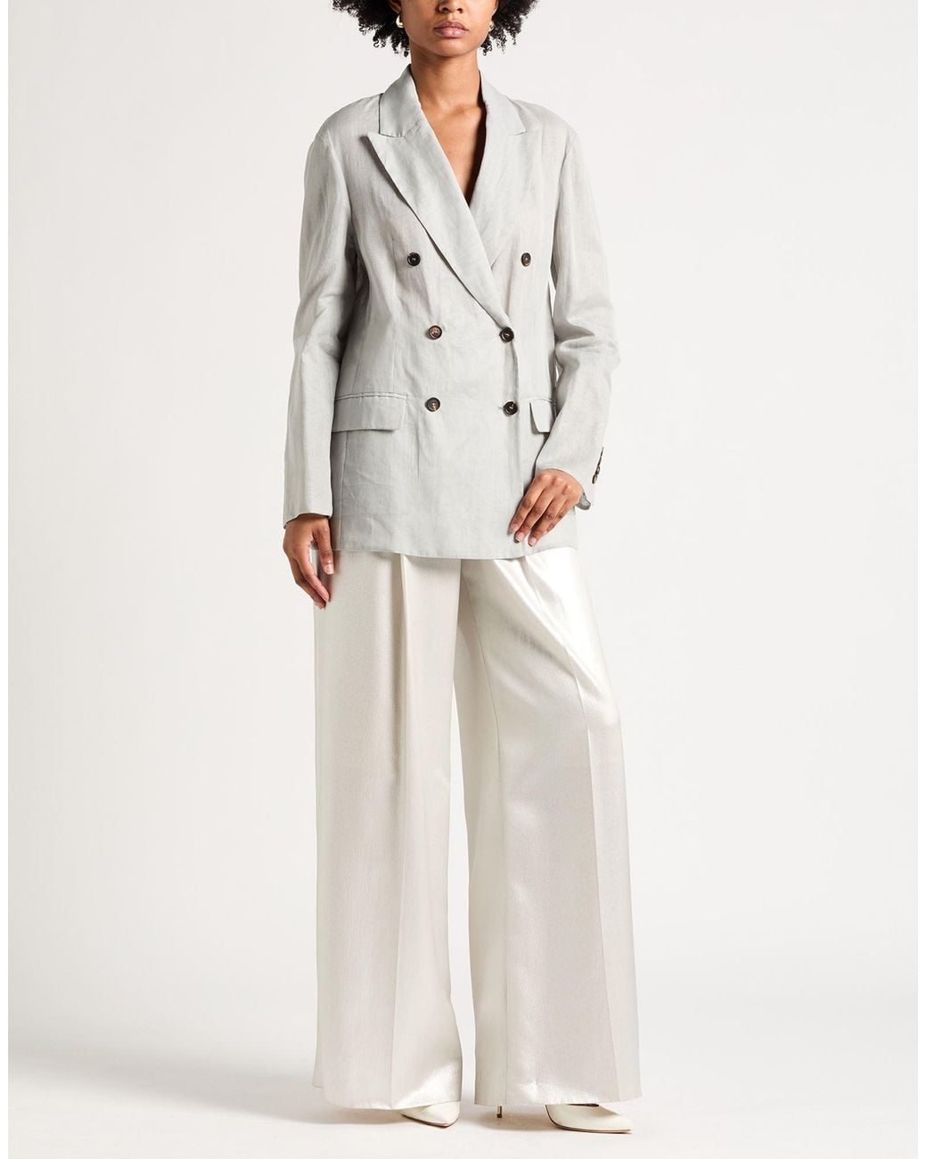 Brunello Cucinelli Gray Light Blazer Cotton