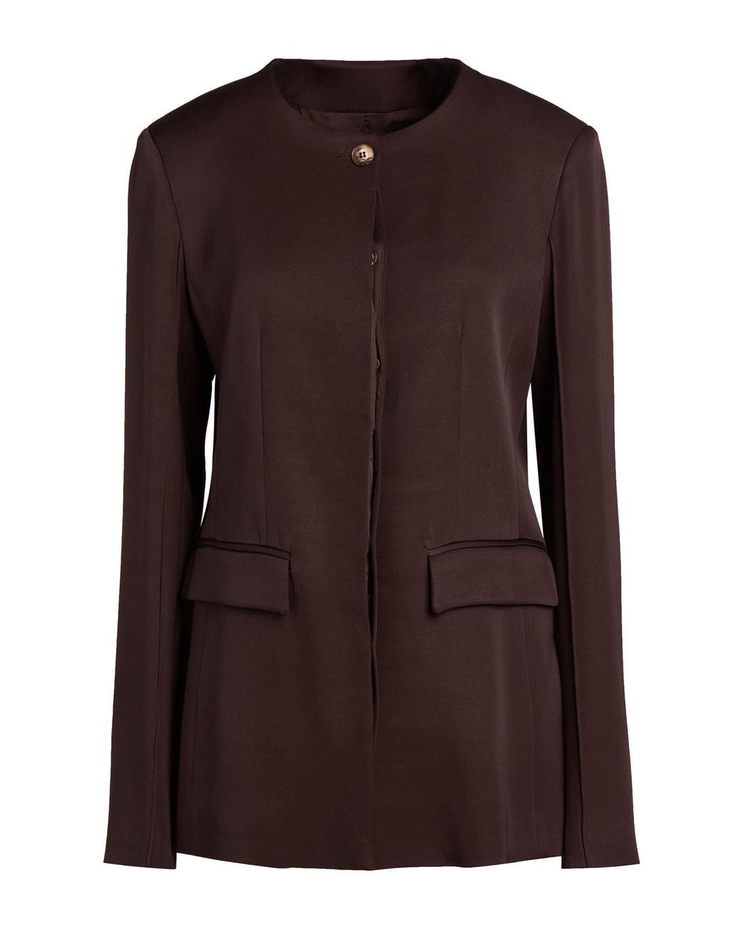 Semicouture Brown Jacket Viscose, Wool