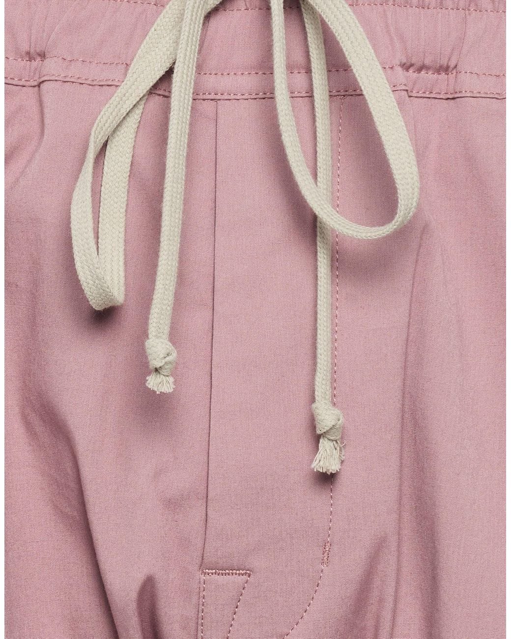 Rick Owens Pink Pants Polyester for men