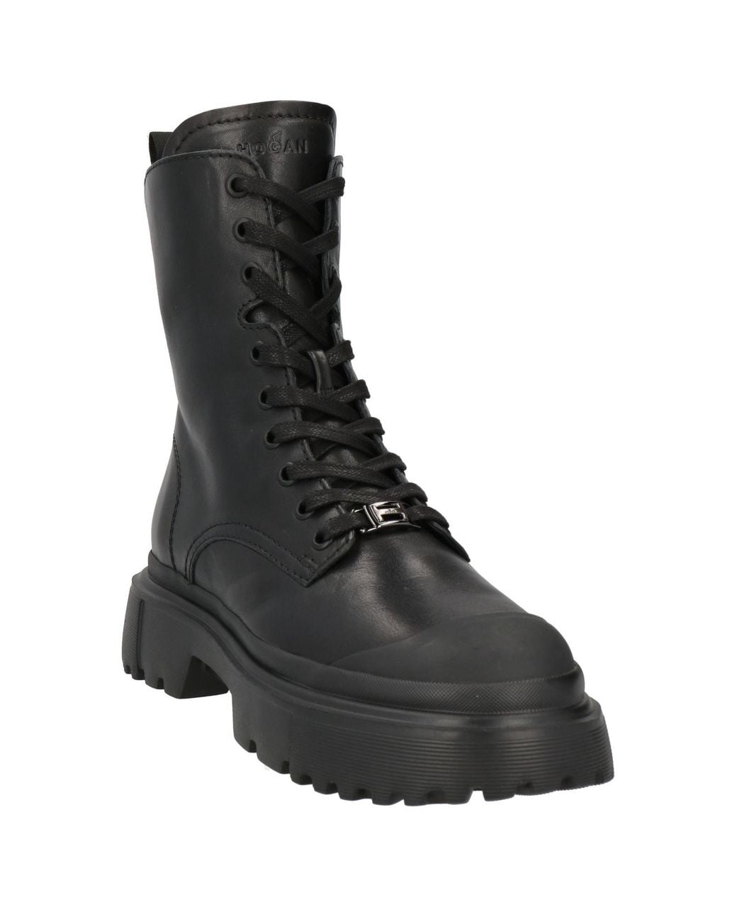 Hogan Black Ankle Boots Leather