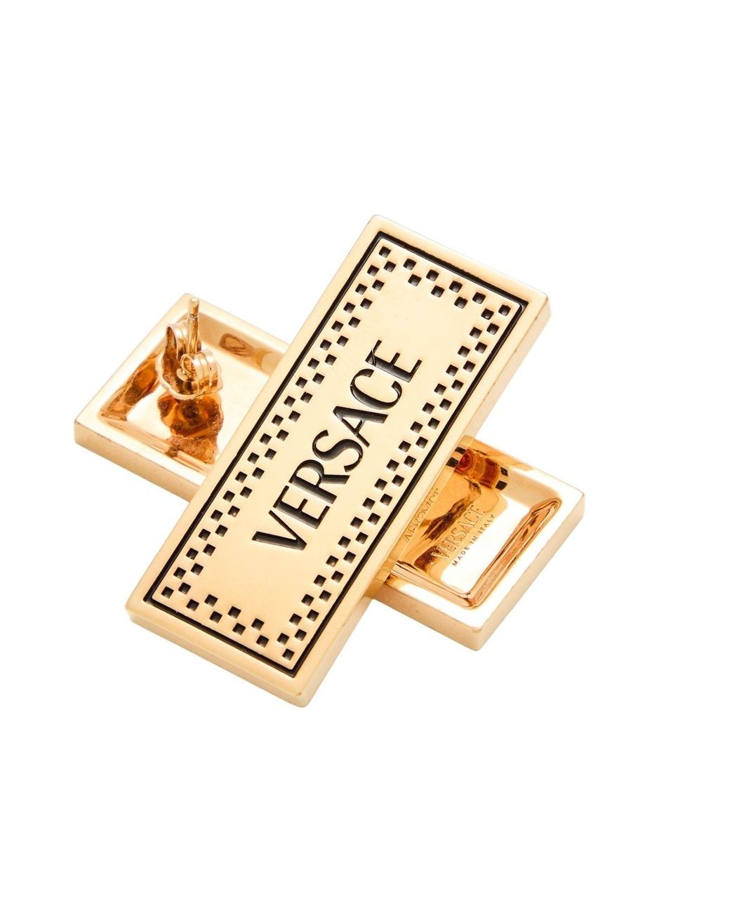 Versace Metallic Earrings Metal
