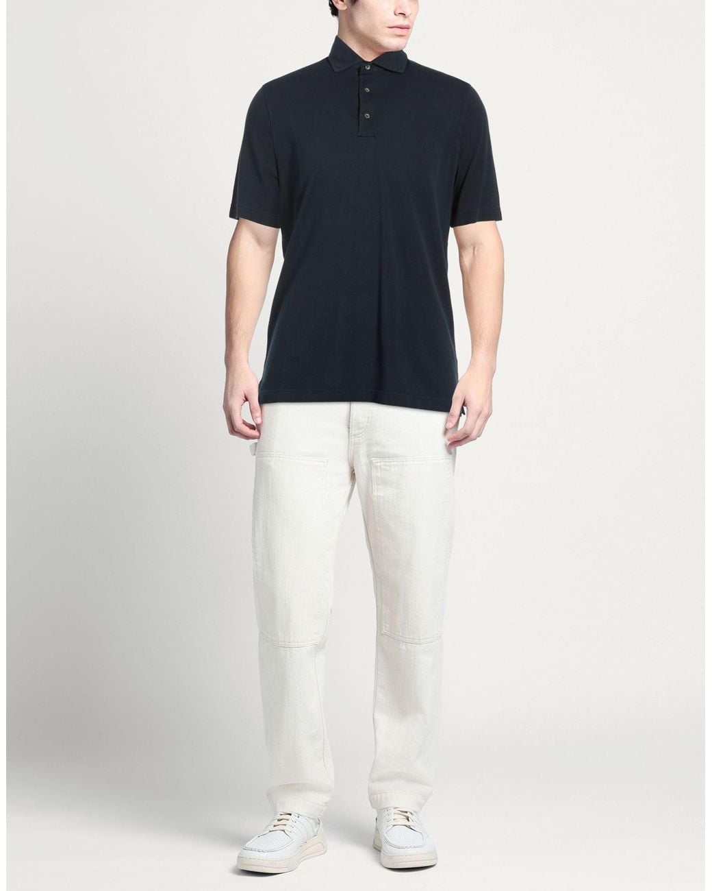 FILIPPO DE LAURENTIIS Blue Polo Shirt for men