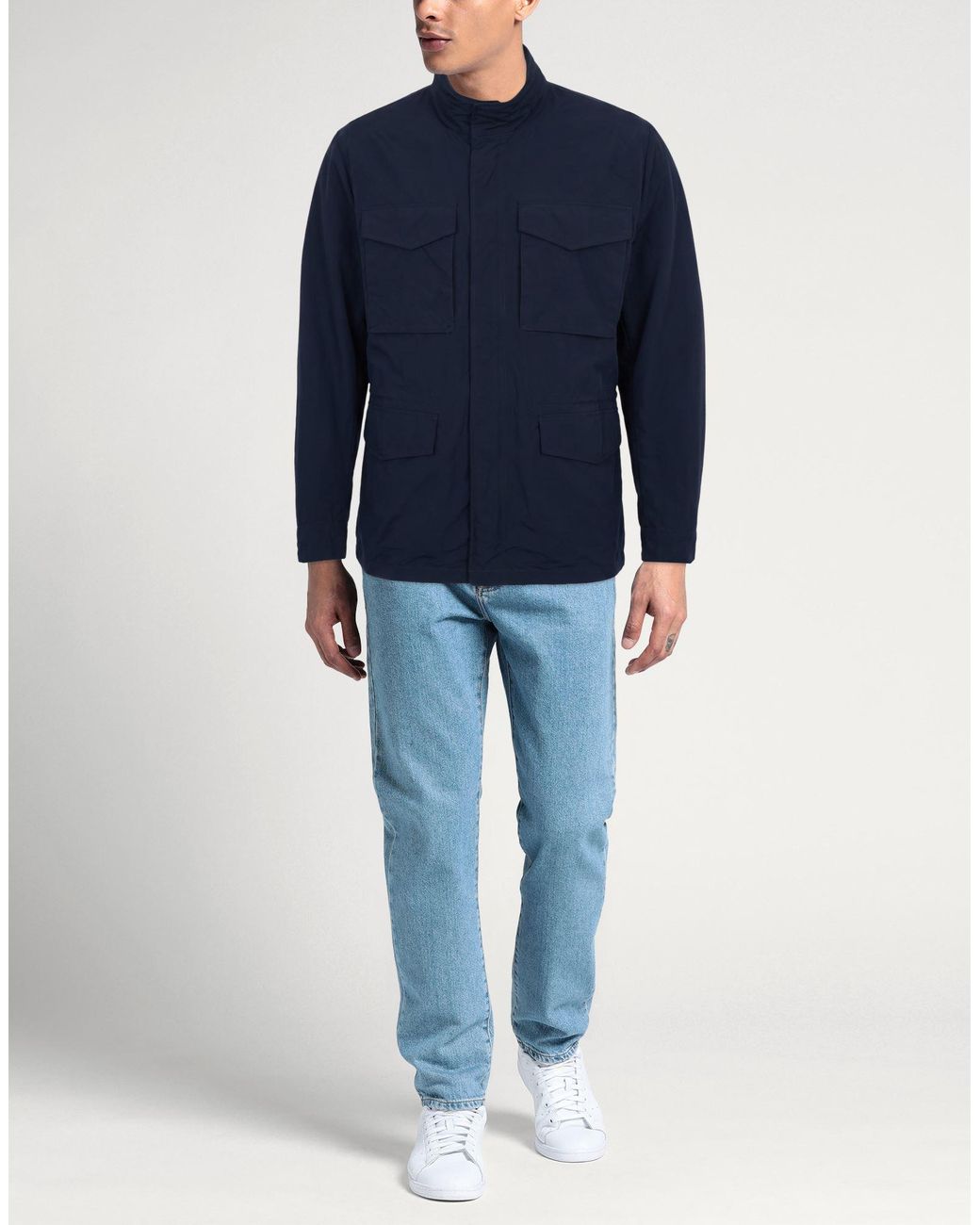 ADHOCONCEPT Blue Jacket for men