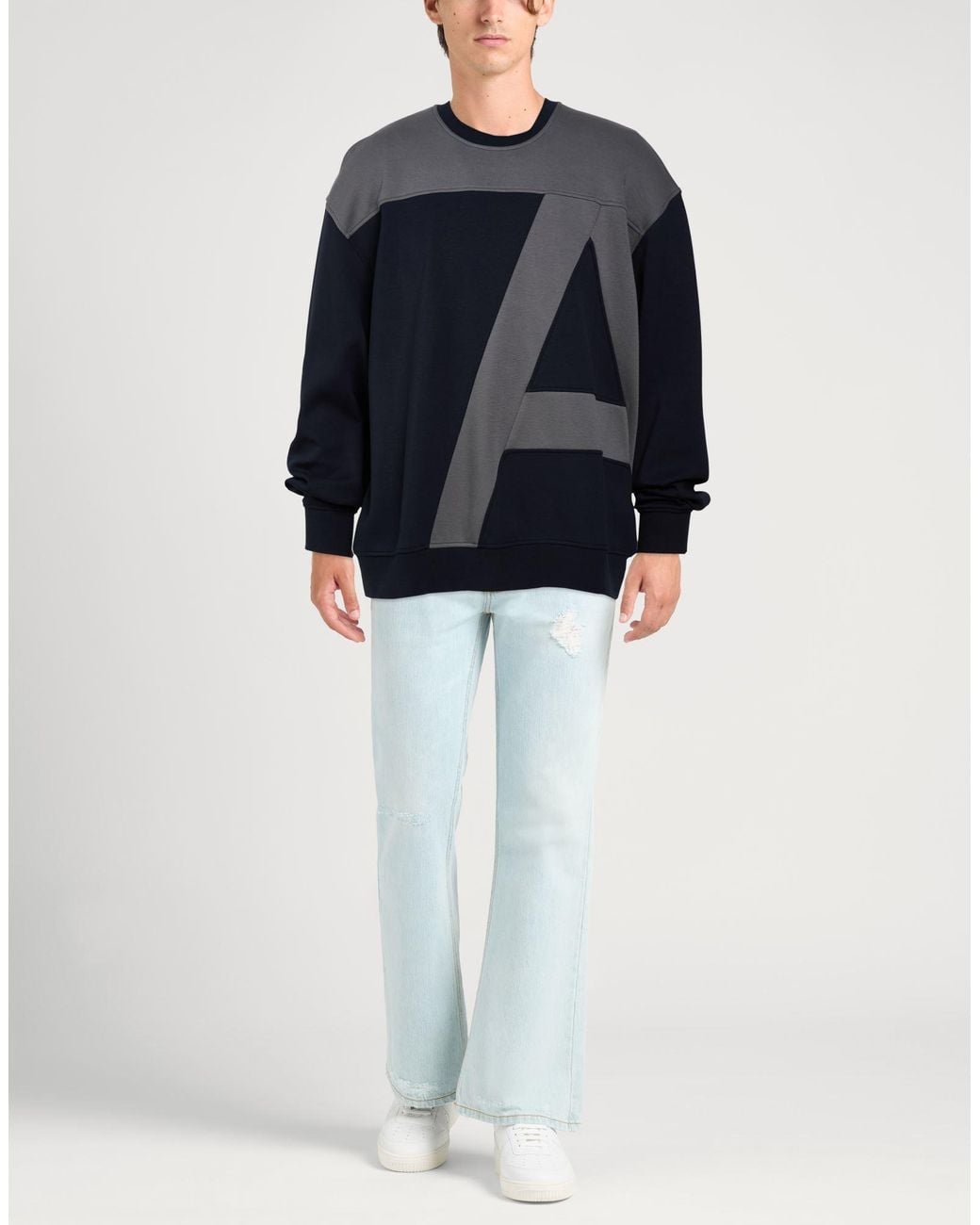 ARMANI EXCHANGE Blue Sweatshirt for men