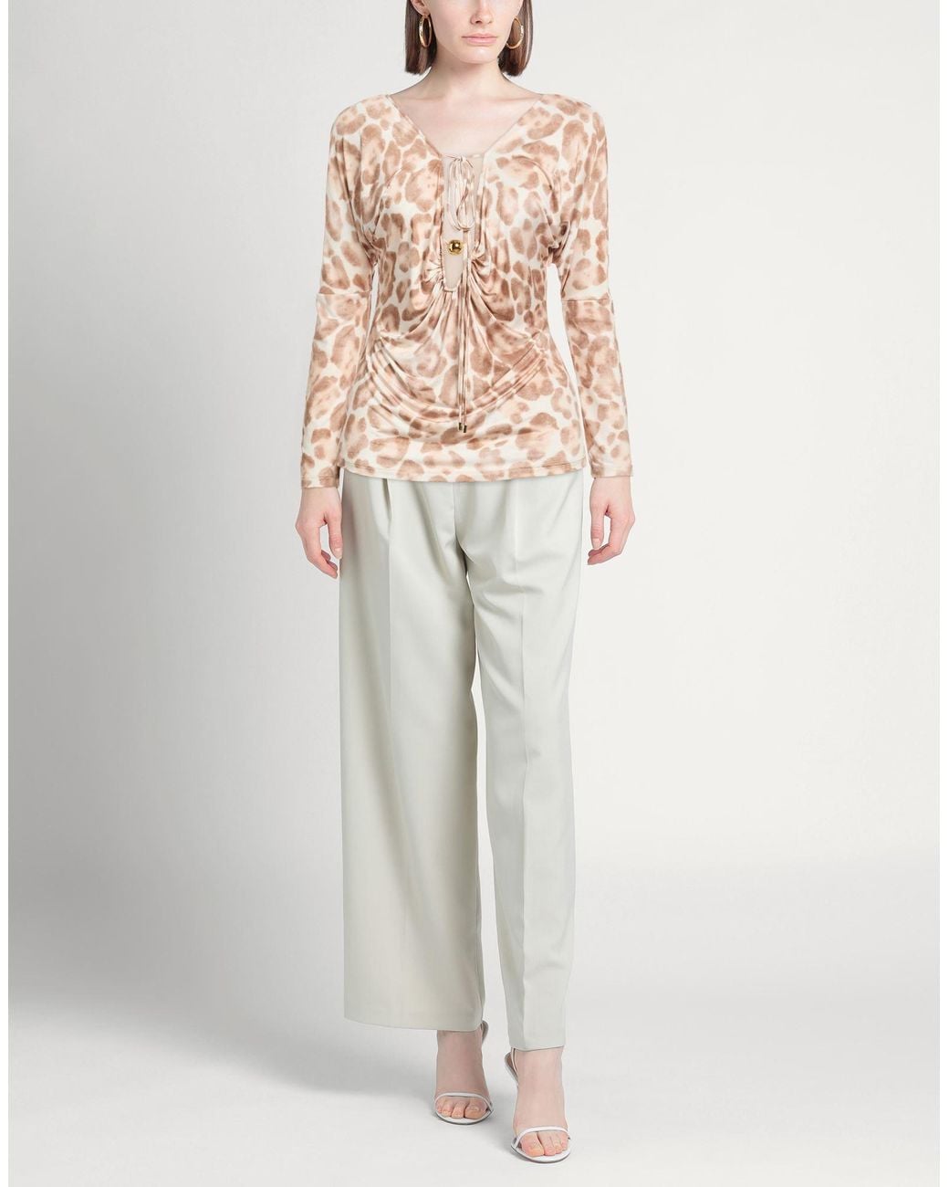 SIMONA CORSELLINI Pink Top Polyester, Elastane