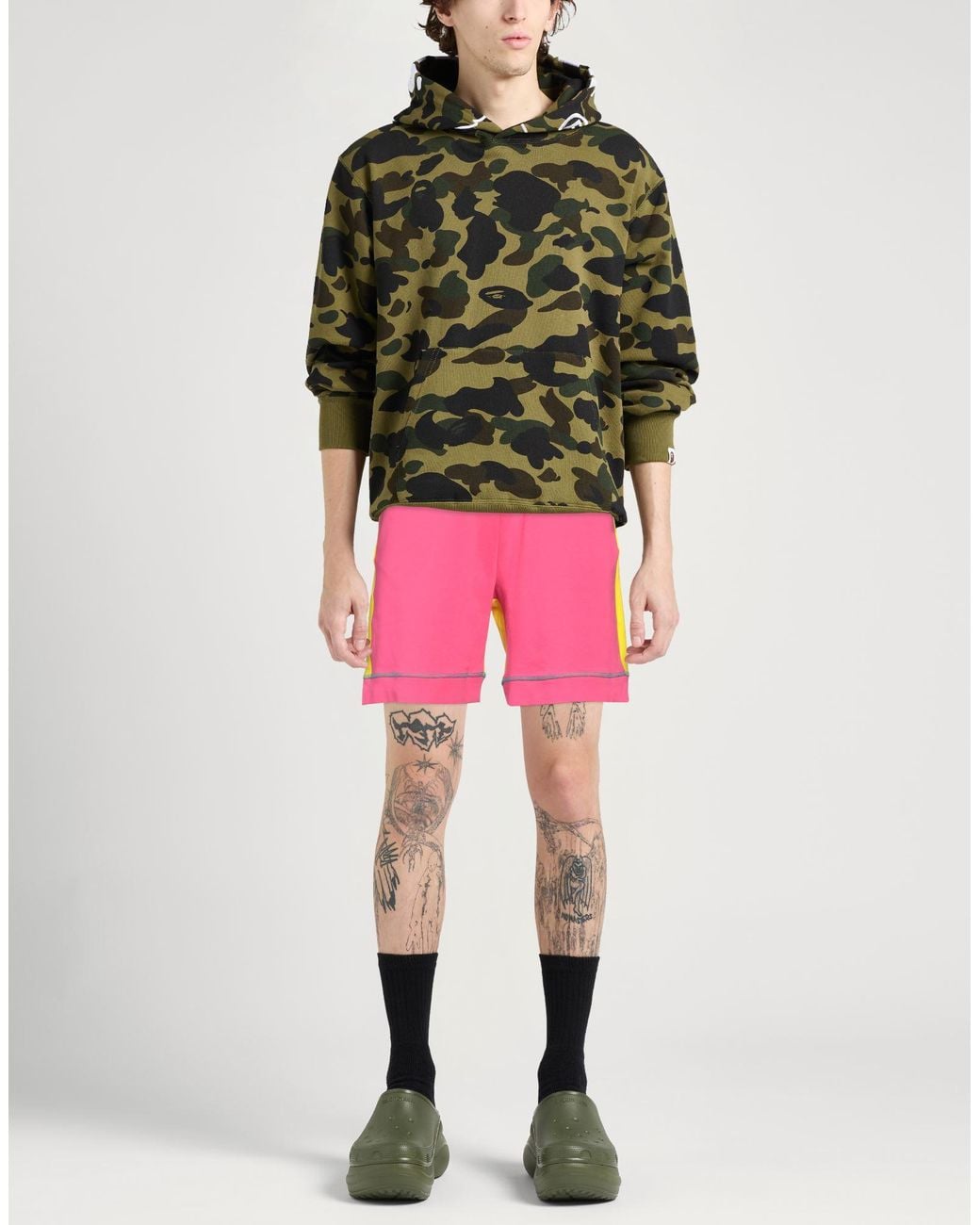 Moschino Pink Fuchsia Shorts & Bermuda Shorts Cotton, Elastane for men