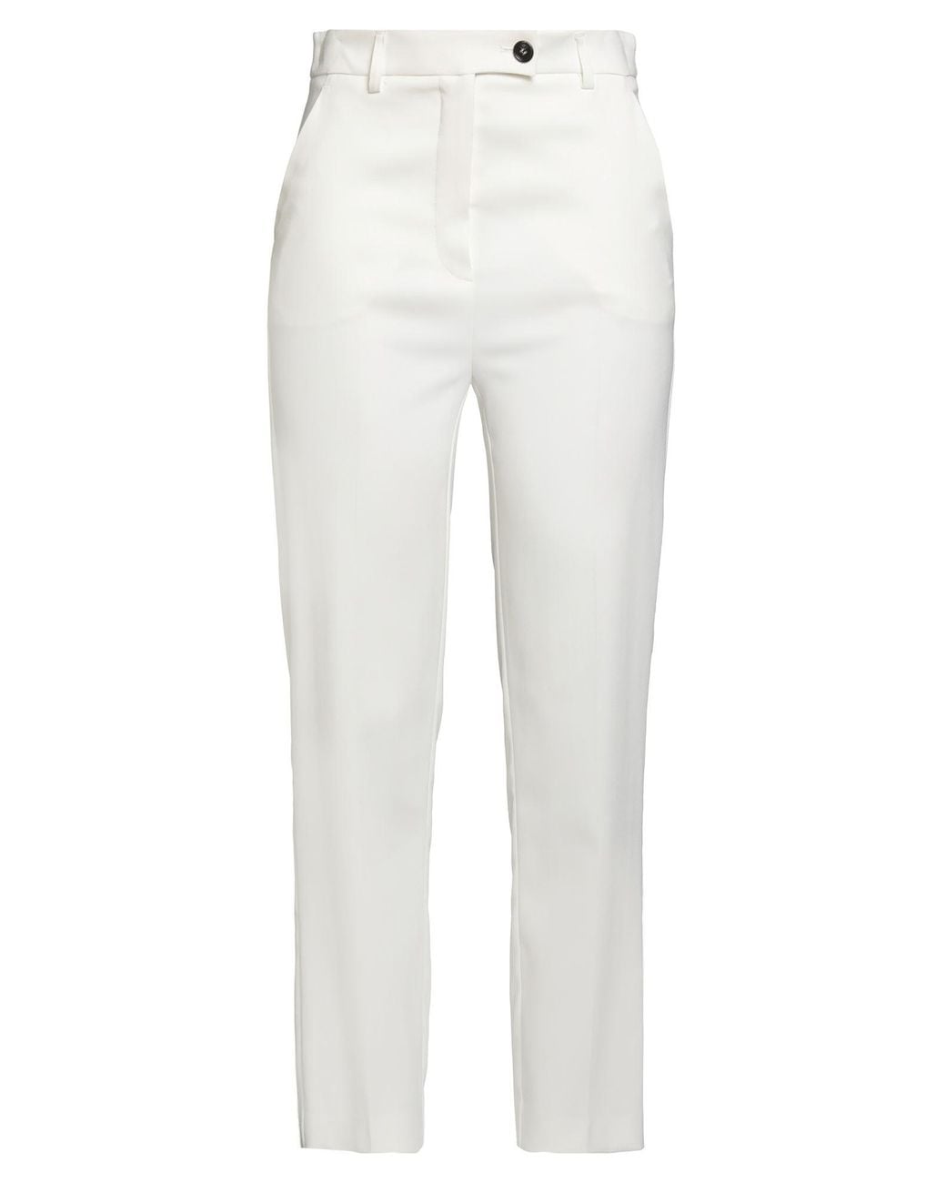 Beatrice B. White Pants Viscose, Polyester, Elastane