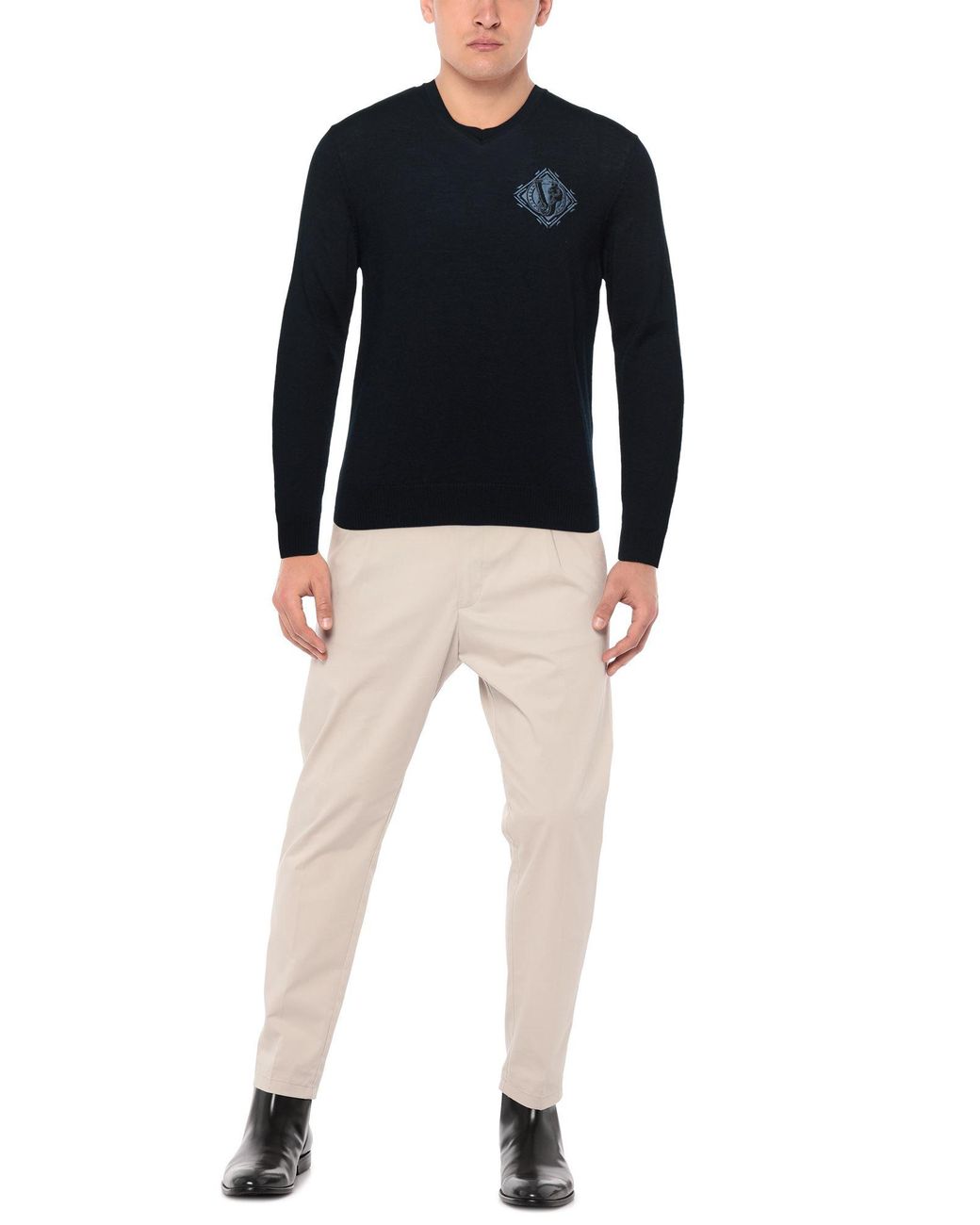 Versace Jeans Blue Sweater Acrylic, Wool for men