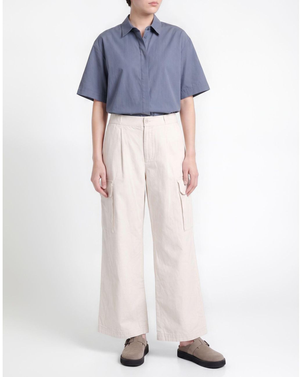 Hevò White Pants Cotton