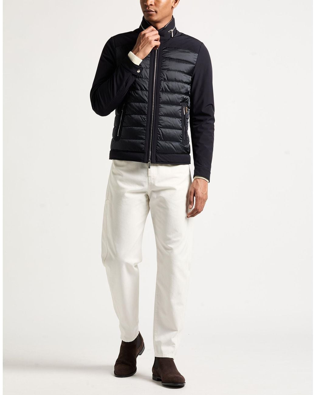 Moorer Black Midnight Puffer Polyamide, Polyurethane for men