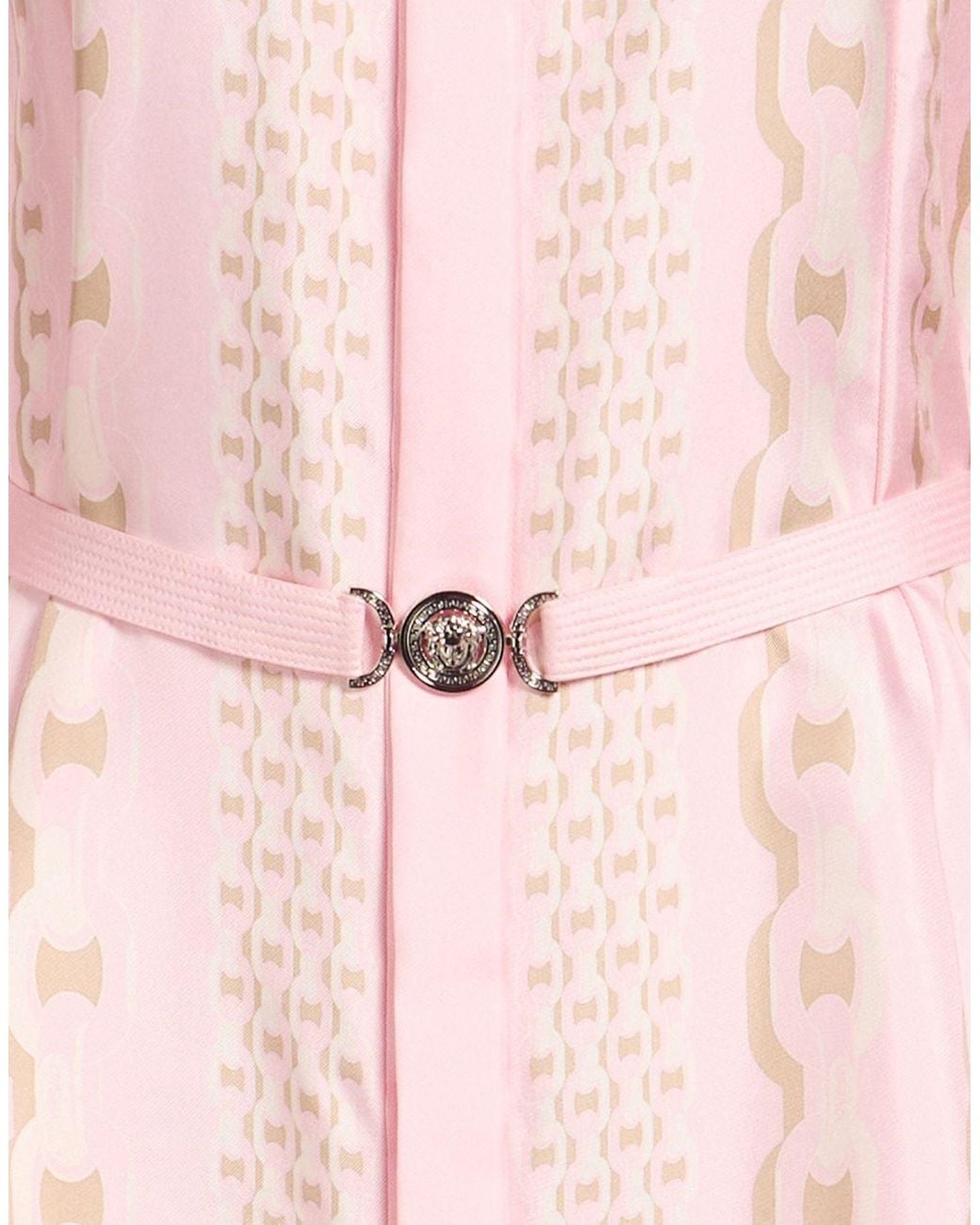 Versace Pink Mini Dress Silk