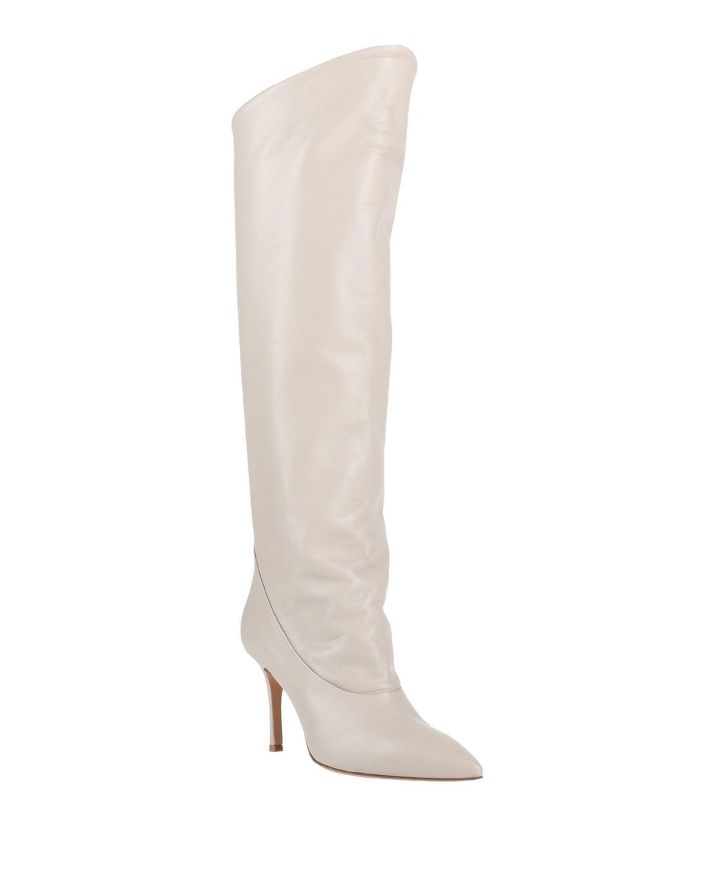 The Seller White Boot Leather