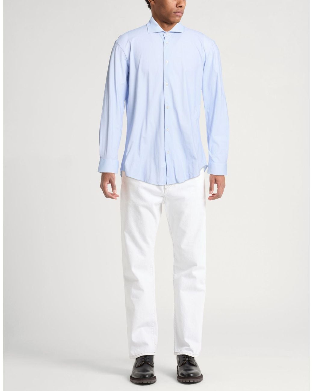 Brian Dales Blue Shirt Polyamide, Elastane for men