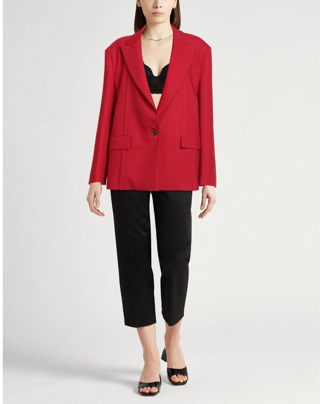 Erika Cavallini Semi Couture Red Blazer
