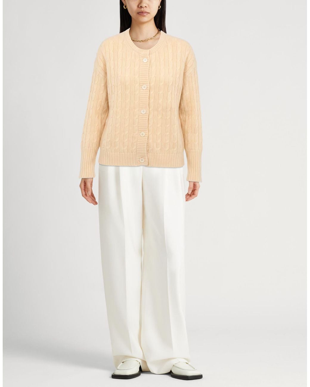 Drumohr Natural Cardigan Cashmere