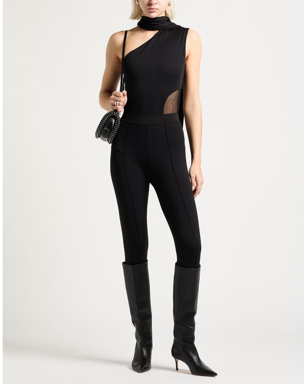Imperial Black Bodysuit Viscose, Polyamide, Elastane