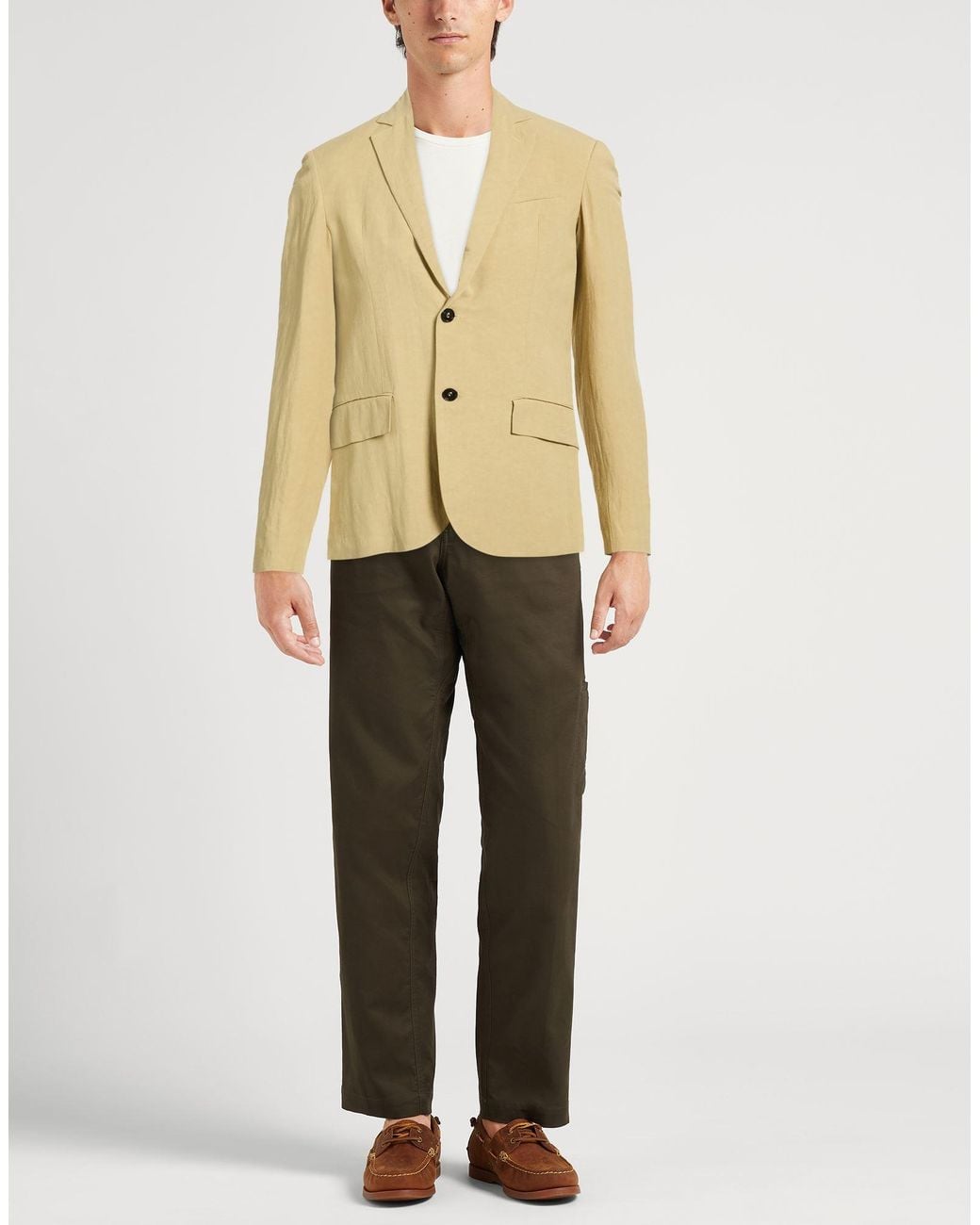 Liu Jo Natural Khaki Blazer Viscose, Linen for men