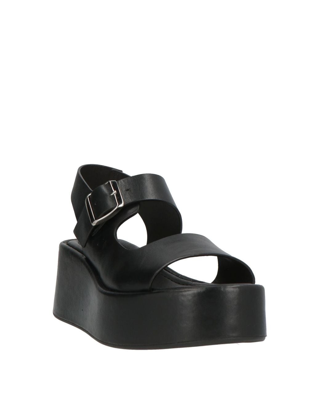 CURIOSITÉ Black Sandals Leather