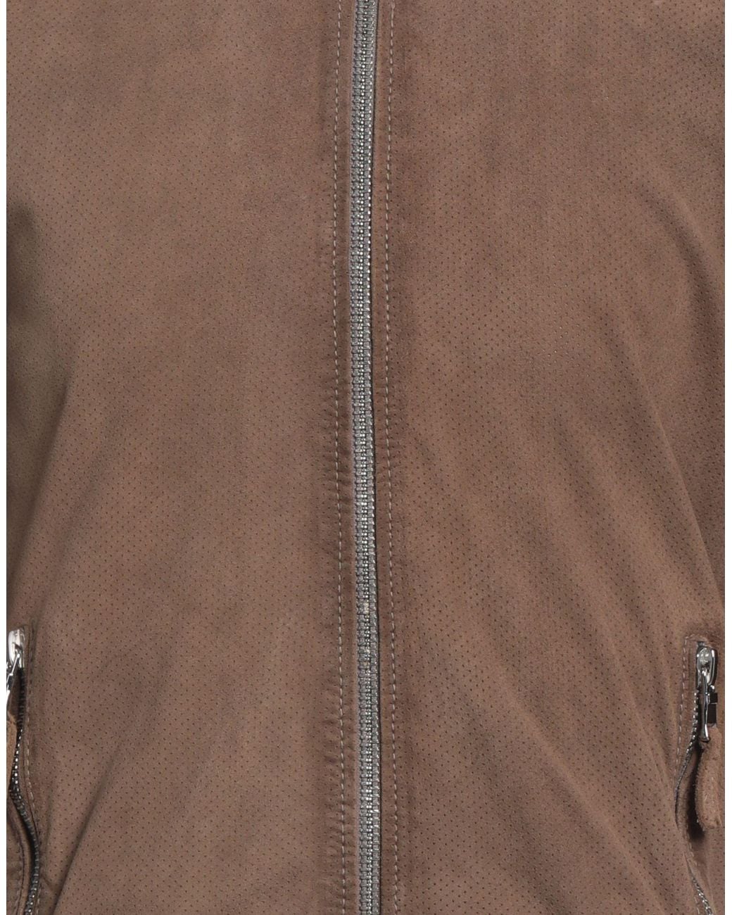 THE JACK AND JACKIE LEATHERS Brown Jacket for men