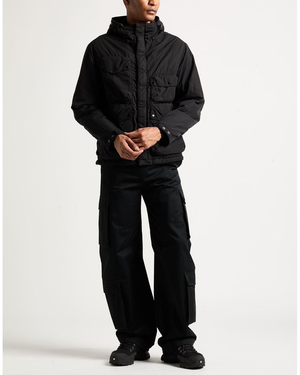 C P Company Black Jacket Polyamide for men