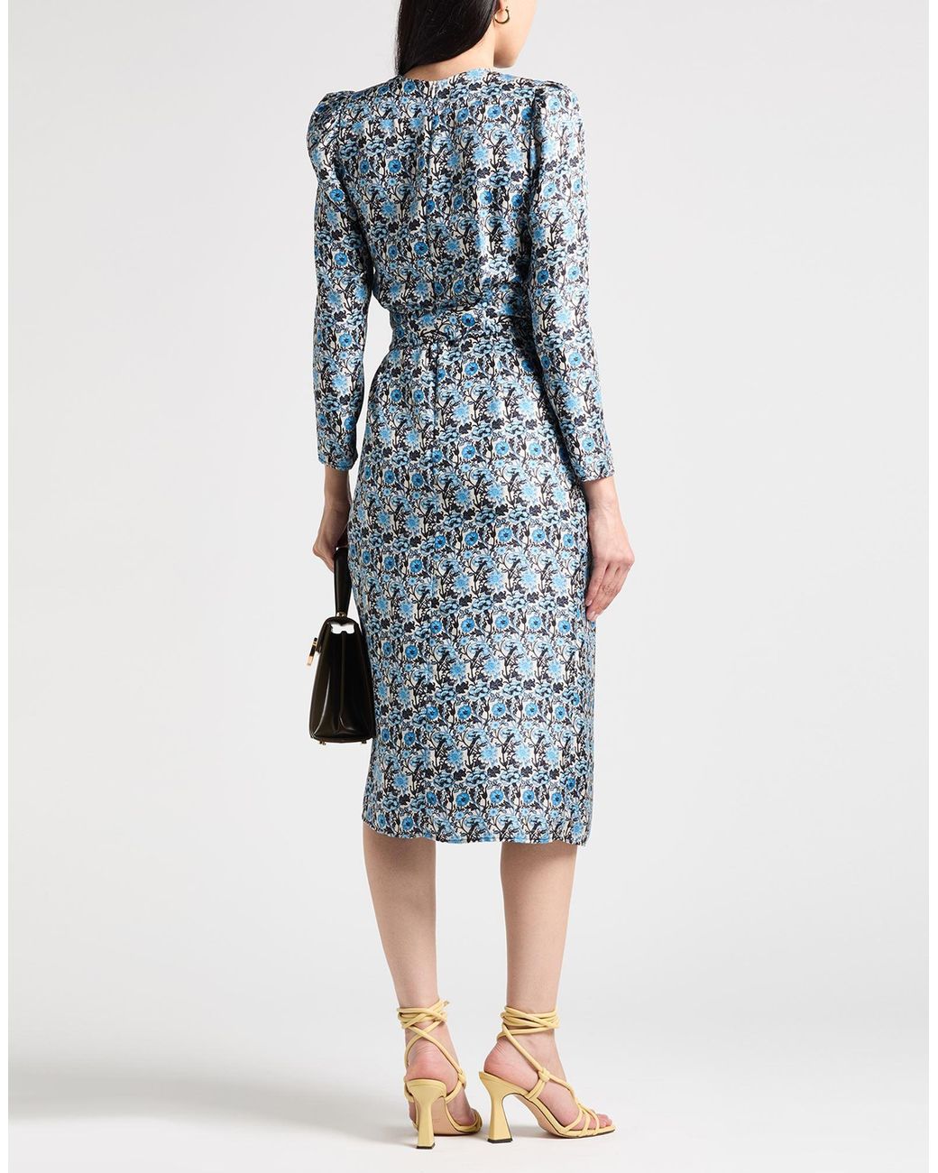 Sandro Midi Dress in Blue | Lyst