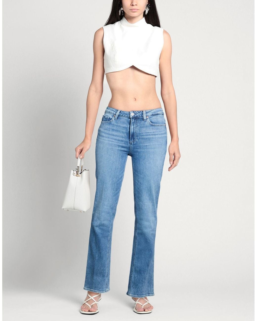 PAIGE Blue Jeans Cotton, Polyester, Elastane