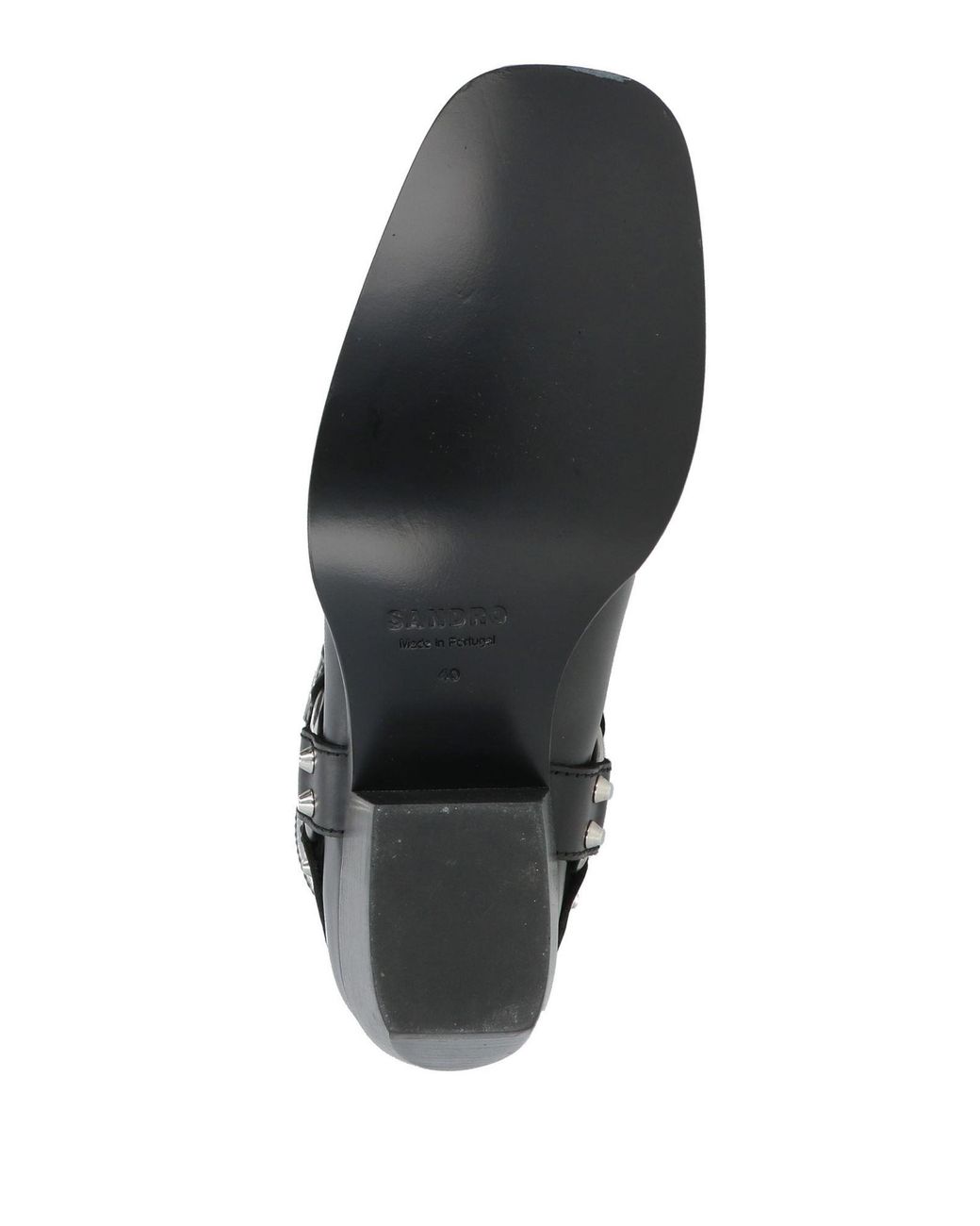 Sandro Black Boot Leather