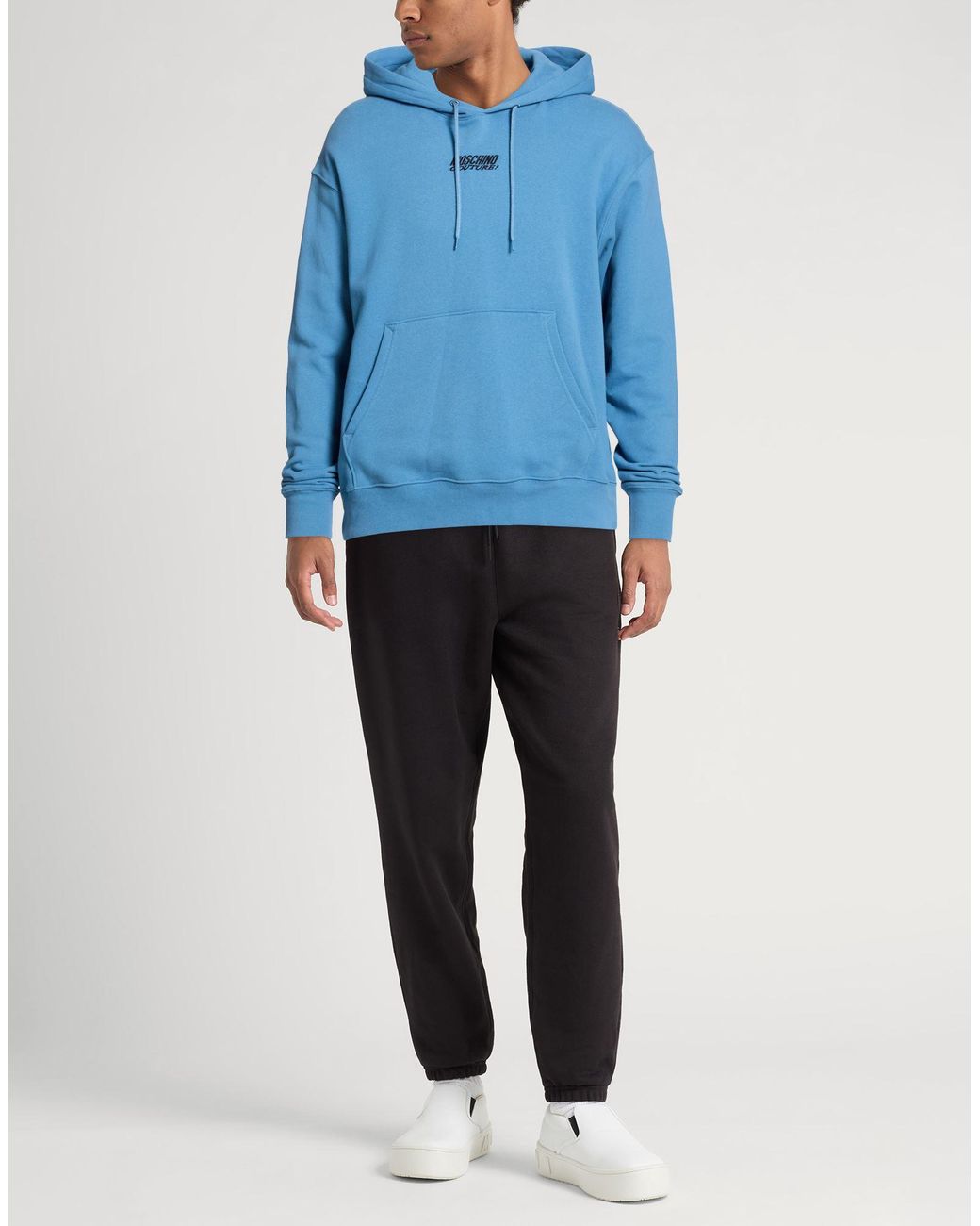 Moschino Blue Sweatshirt Cotton for men