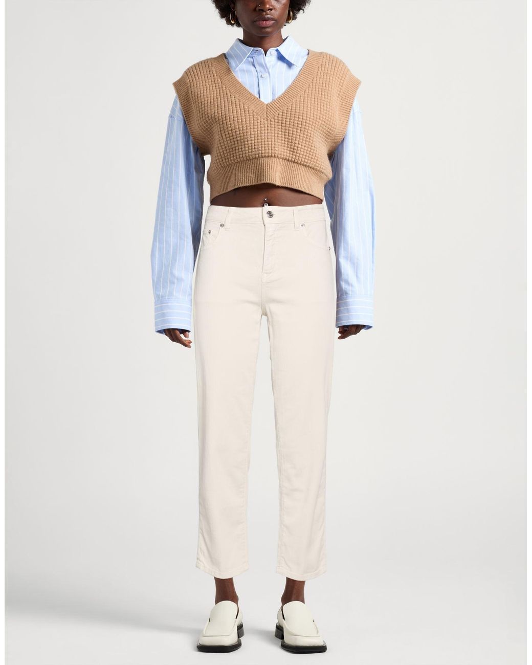 Department 5 White Jeans Cotton, Elastane