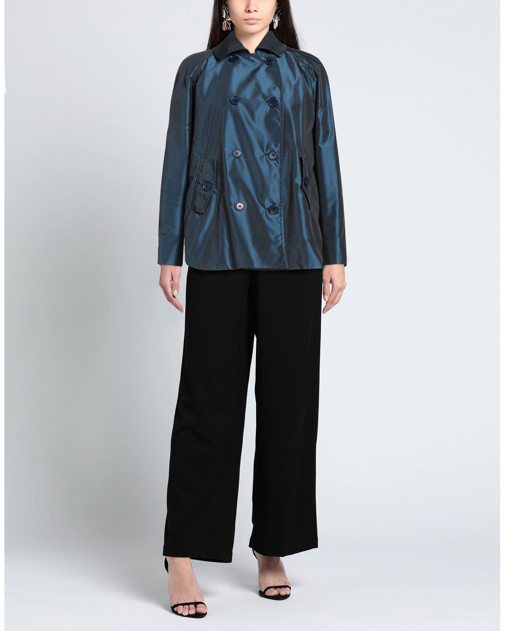 Bardot Blue Overcoat & Trench Coat Polyester