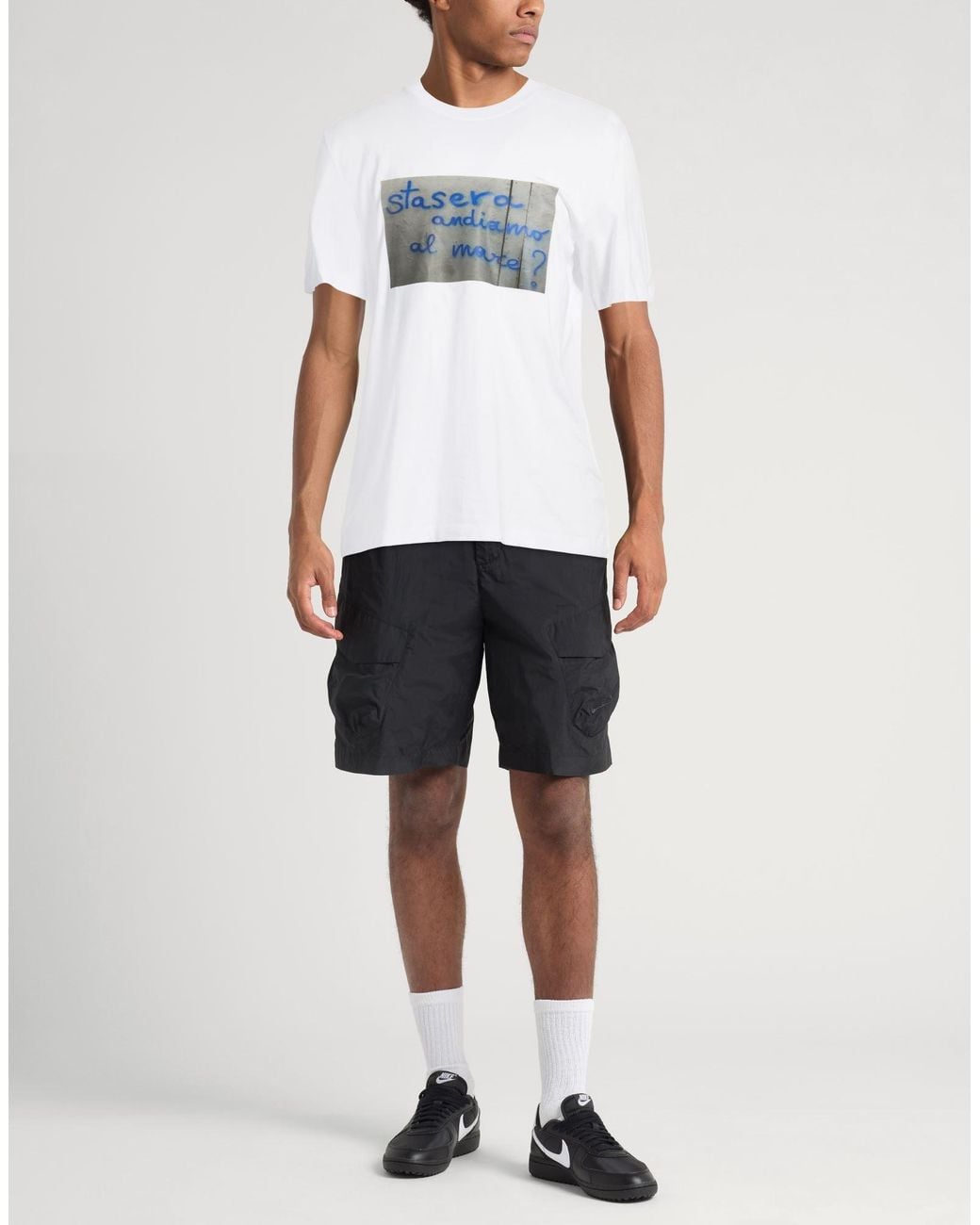 MSGM White T-Shirt Cotton for men
