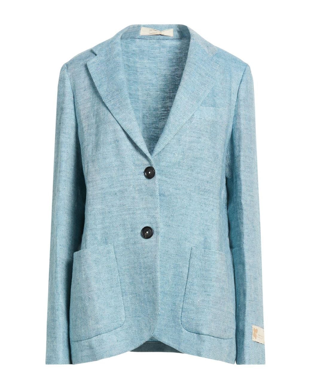 Massimo Alba Blue Blazer Linen