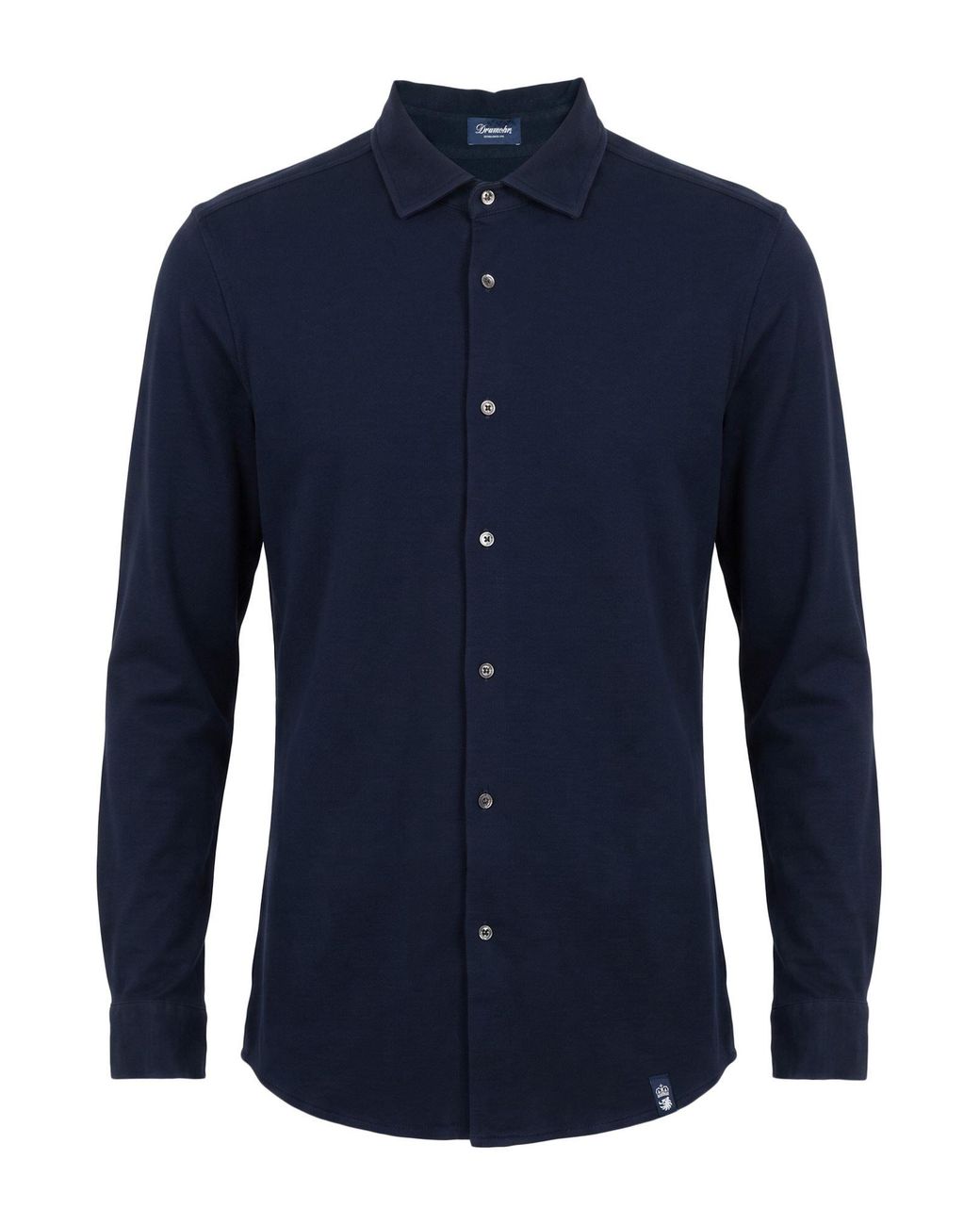 Drumohr Blue Shirt Cotton for men