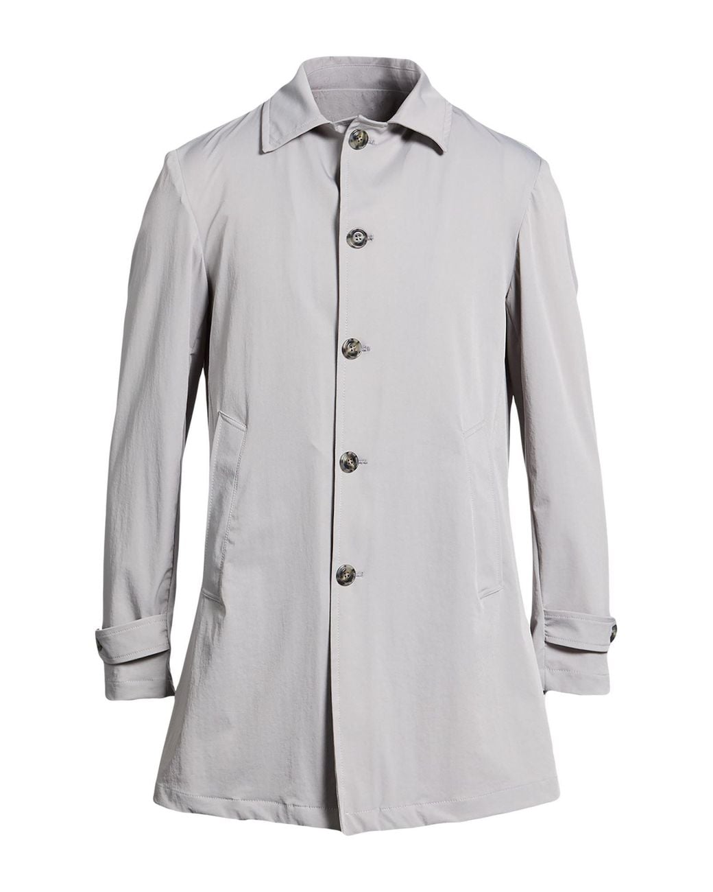 Barba Napoli Gray Overcoat & Trench Coat for men