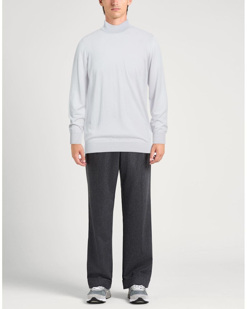 Drumohr White Turtleneck Merino Wool for men
